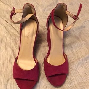 Fusia pink wedges
